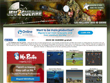 Tablet Screenshot of jeu2guerre.com